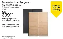 Leen Bakker Schuifdeurkast Bergamo aanbieding