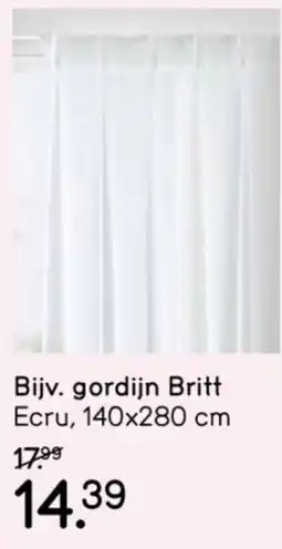 Leen Bakker Gordijn Britt Ecru aanbieding