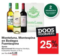 Sligro Monteluna, Montespina en Bodegas Fuentespina aanbieding