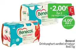 Intermarché Benecol Drinkyoghurt aardbei of natuur aanbieding