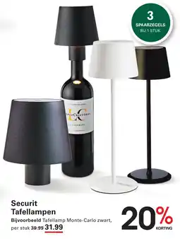 Sligro Securit Tafellampen aanbieding