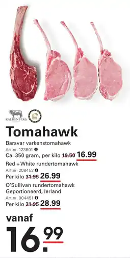 Sligro Tomahawk aanbieding
