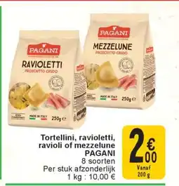 Cora PAGANI Tortellini, ravioletti, ravioli of mezzelune aanbieding