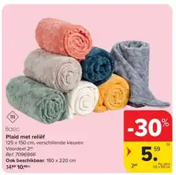 Carrefour Plaid met relief aanbieding