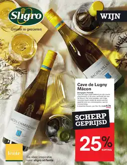 Sligro Cave de Lugny Mâcon aanbieding