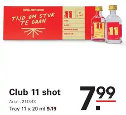 Sligro Club 11 shot aanbieding