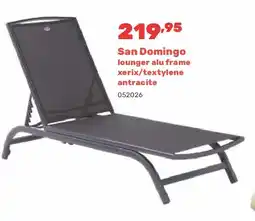 Happyland San Domingo lounger alu frame xerix/textylene antracite aanbieding