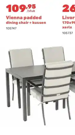 Happyland Vienna padded dining chair + kussen aanbieding