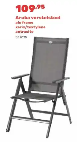 Happyland Aruba verstelstoel alu frame xerix/textylene antracite aanbieding
