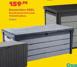 Happyland Kussenbox 455L Brushwood antraciet 145x69x60cm aanbieding