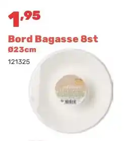 Happyland Bord Bagasse 8st Ø23cm aanbieding