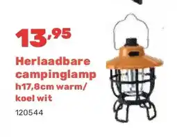 Happyland Herlaadbare campinglamp h17,8cm warm/ koel wit aanbieding