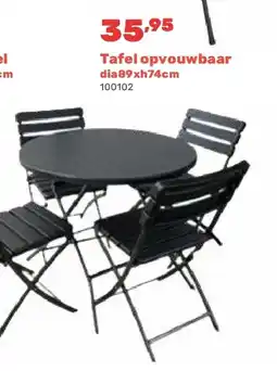 Happyland Tafel opvouwbaar dia89xh74cm aanbieding