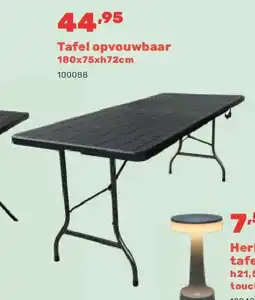 Happyland Tafel opvouwbaar 180x75xh72cm aanbieding