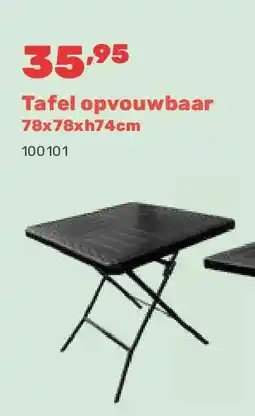 Happyland Tafel opvouwbaar 78x78xh74cm aanbieding