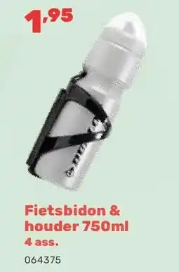Happyland Fietsbidon & houder 750ml 4 ass aanbieding