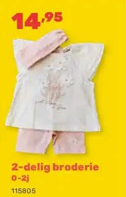 Happyland 2-delig broderie 0-2j aanbieding