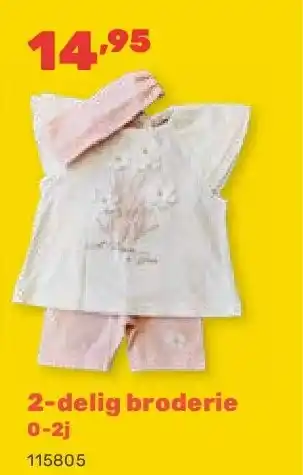 Happyland 2-delig broderie 0-2j aanbieding