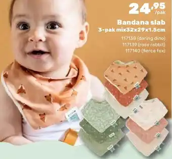 Happyland Bandana slab 3-pak mix32x29x1.5cm aanbieding