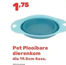 Happyland Pet Plooibare dierenkom dia 19.5cm 4ass aanbieding