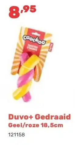 Happyland Duvo+ Gedraaid Geel/roze 18,5cm aanbieding