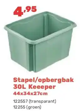 Happyland Stapel/opbergbak 30L Keeeper aanbieding