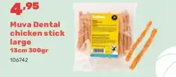 Happyland Muva Dental chicken stick large 13cm 300gr aanbieding
