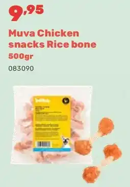 Happyland Muva Chicken snacks Rice bone 500gr aanbieding