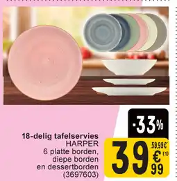 Cora 18-delig tafelservies Harper aanbieding