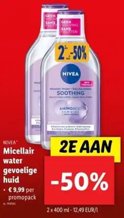 Lidl Nivea Micellair water gevoelige huid aanbieding