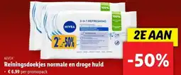Lidl Nivea Reiningsdoekjes normale en droge huid aanbieding