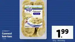 Lidl Alpenfest Caserecci ham kaas aanbieding