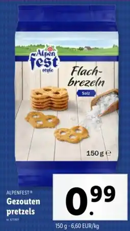Lidl Alpenfest Gezouten pretzels aanbieding