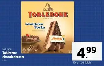 Lidl Toblerone chocoladetaart aanbieding