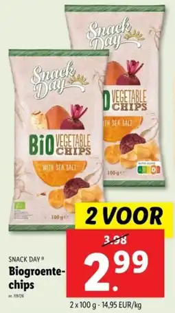 Lidl Snack Day Biogroente chips aanbieding