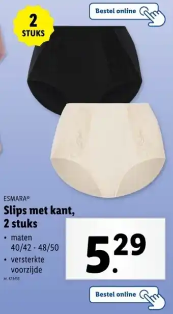 Lidl Esmara Slips met kant aanbieding
