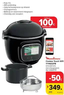 Carrefour Cookeo Touch Wifi YY4632FB aanbieding