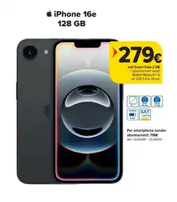 Carrefour iPhone 16e 128 GB aanbieding