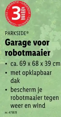 Lidl Garage voor robotmaaier aanbieding