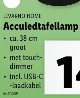 Lidl Acculedtafellamp aanbieding