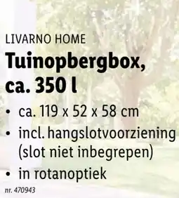 Lidl Tuinopbergbox, ca. 350 l aanbieding