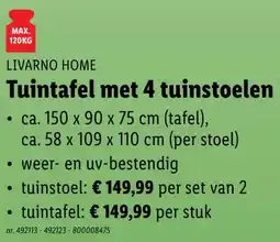 Lidl Tuintafel aanbieding