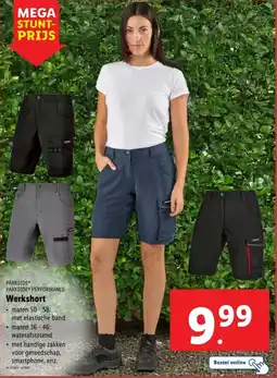 Lidl Werkshort aanbieding