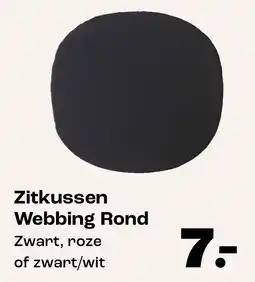 Kwantum Zitkussen Webbing Rond aanbieding