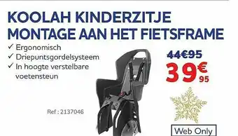 Koolah Kinderzitje Montage Aan Het Fietsframe