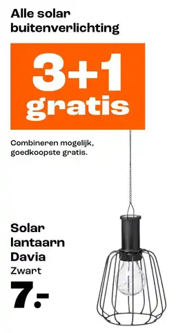Kwantum Solar lantaarn Davia aanbieding