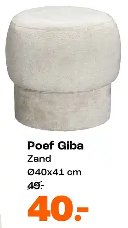 Kwantum Poef Giba aanbieding