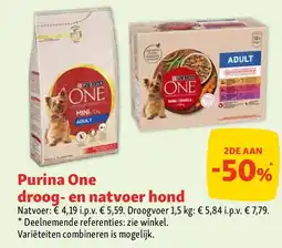 Maxi Zoo Purina One droog- en natvoer hond aanbieding