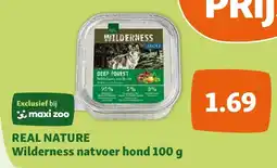 Maxi Zoo REAL NATURE Wilderness natvoer hond 100 g aanbieding
