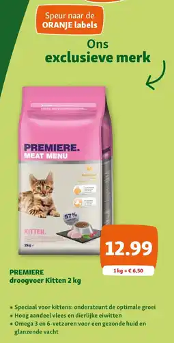 Maxi Zoo PREMIERE droogvoer Kitten 2 kg aanbieding
